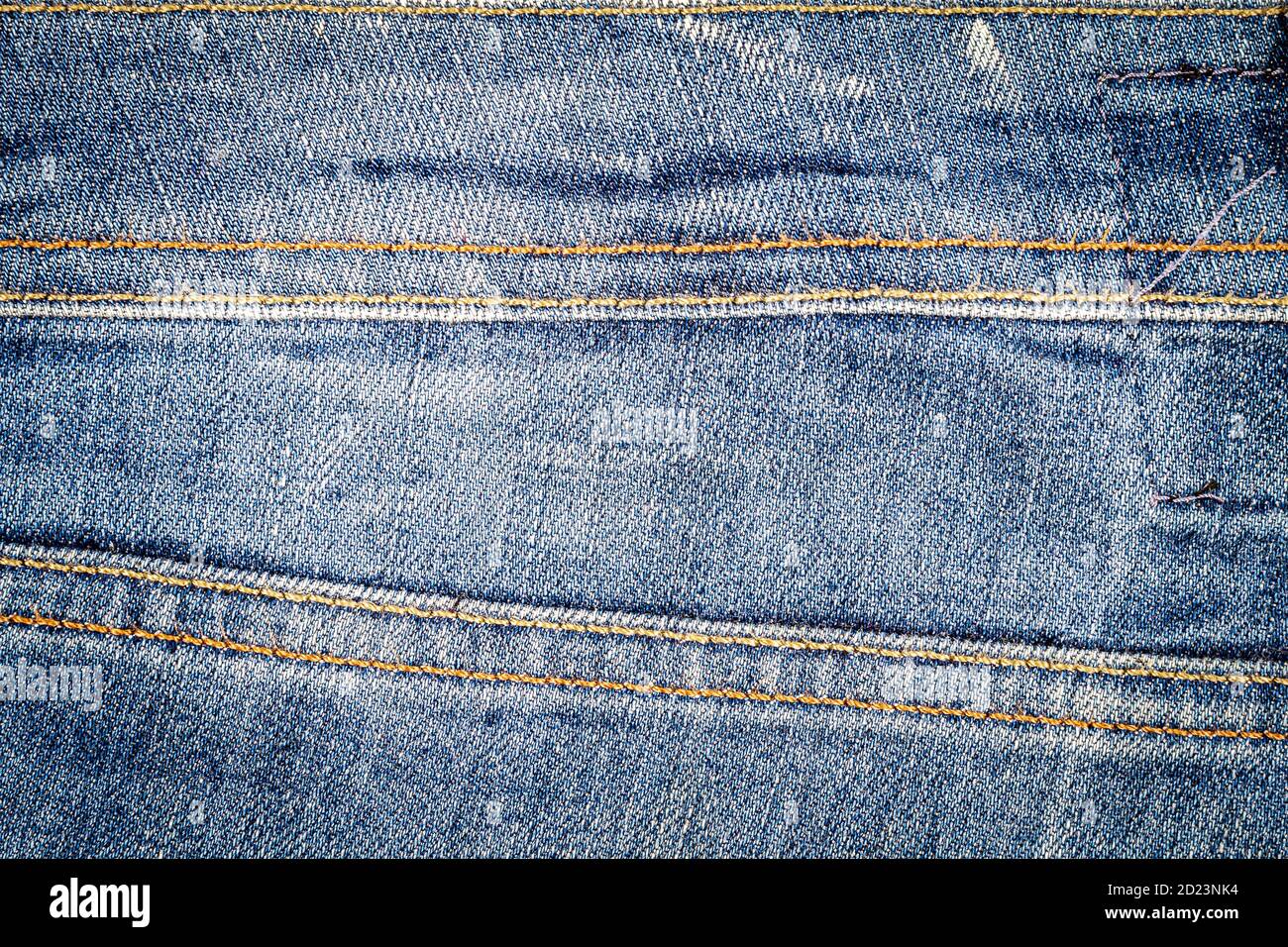 Worn blue denim jeans texture with stitch. Abstract jeans texture ...