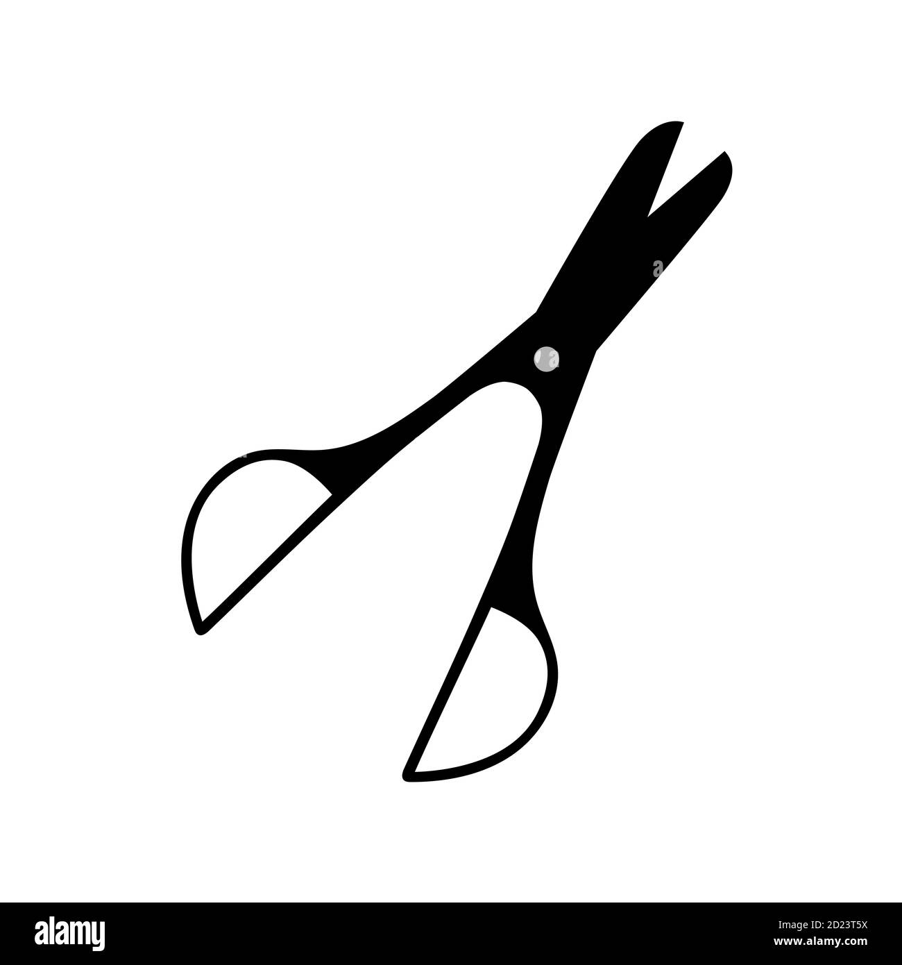 Scissors icon in black, isolated element. Vector Stock Vector