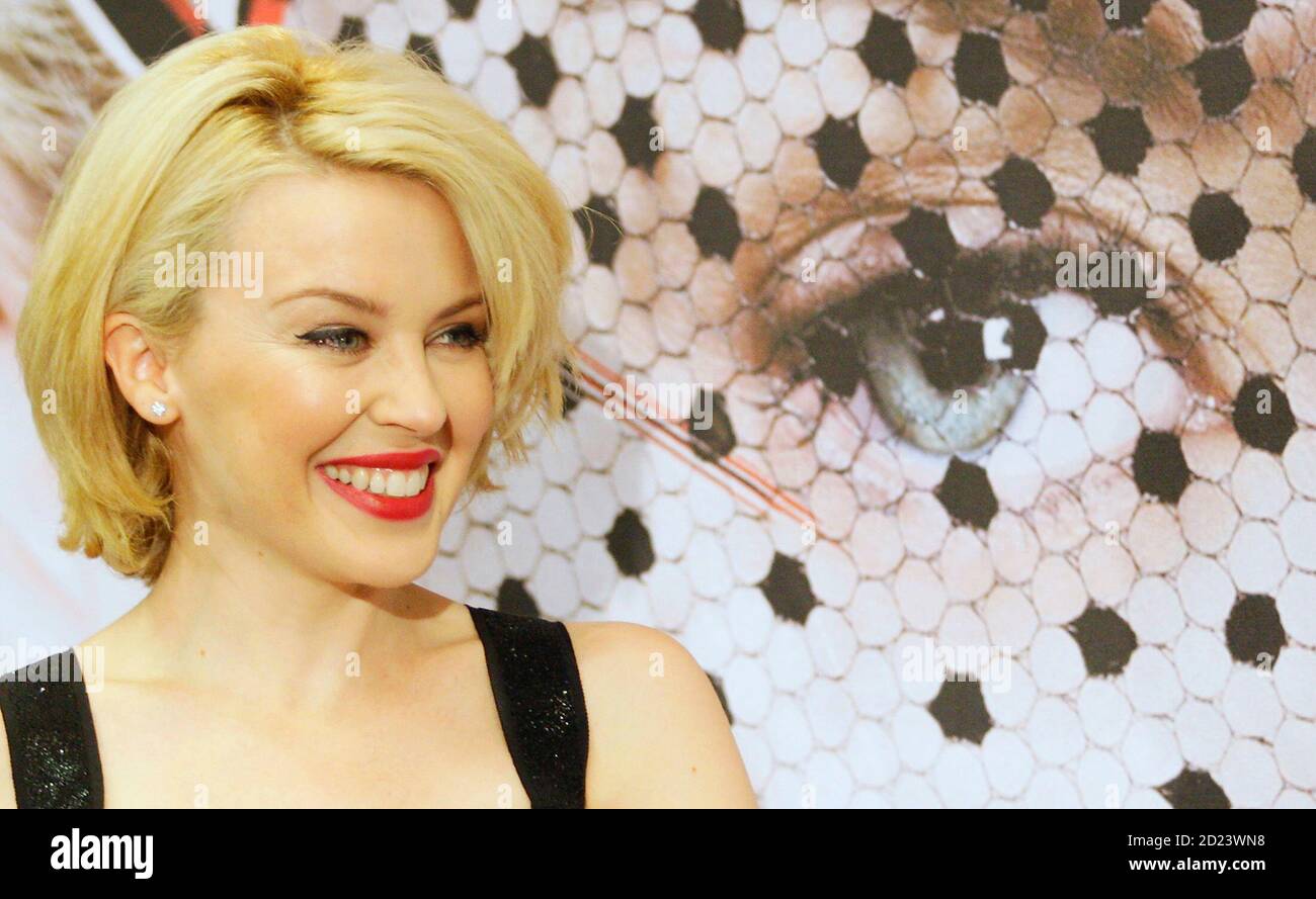 Australian pop singer Kylie Minogue poses during a photo call to