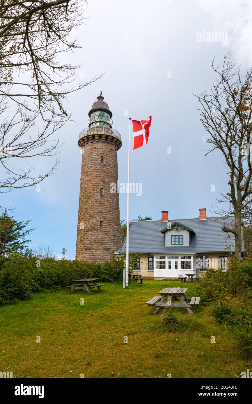 Lodbjerg Fyr, Lighthouse and visitors center at Thy national park Stock Photo