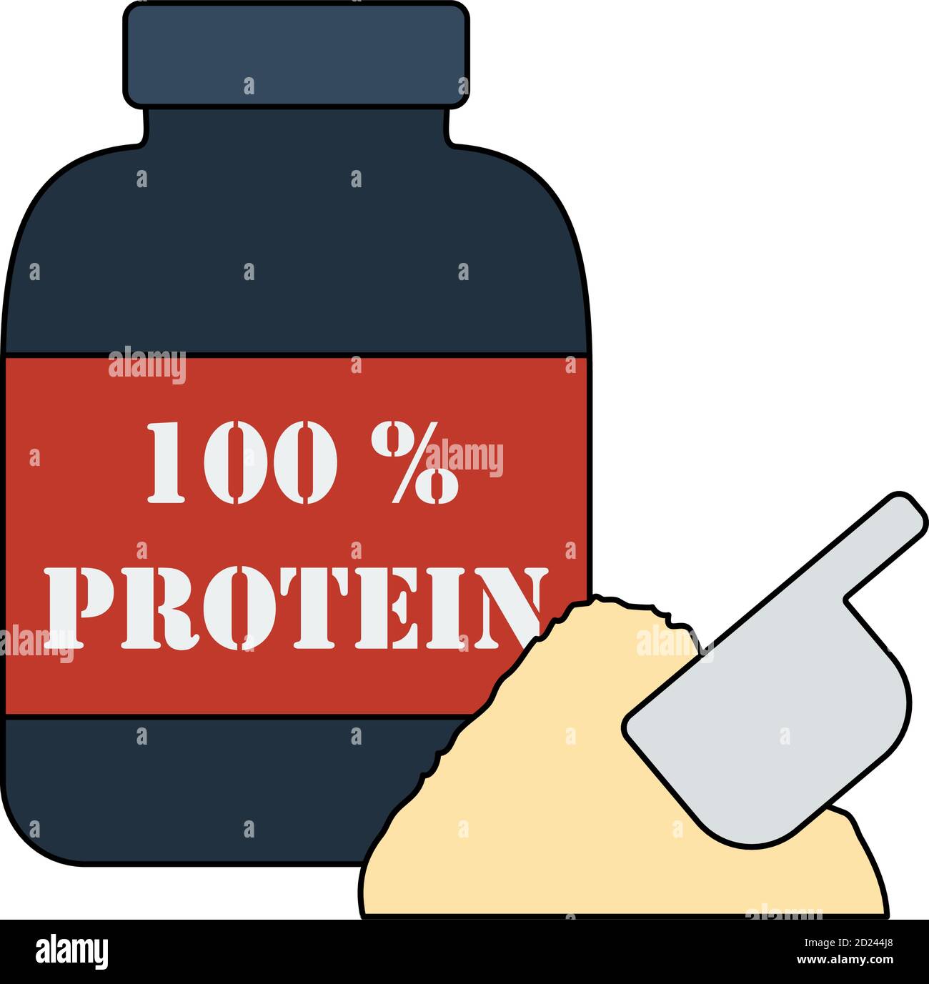 Icon Of Protein Conteiner. Editable Outline With Color Fill Design ...