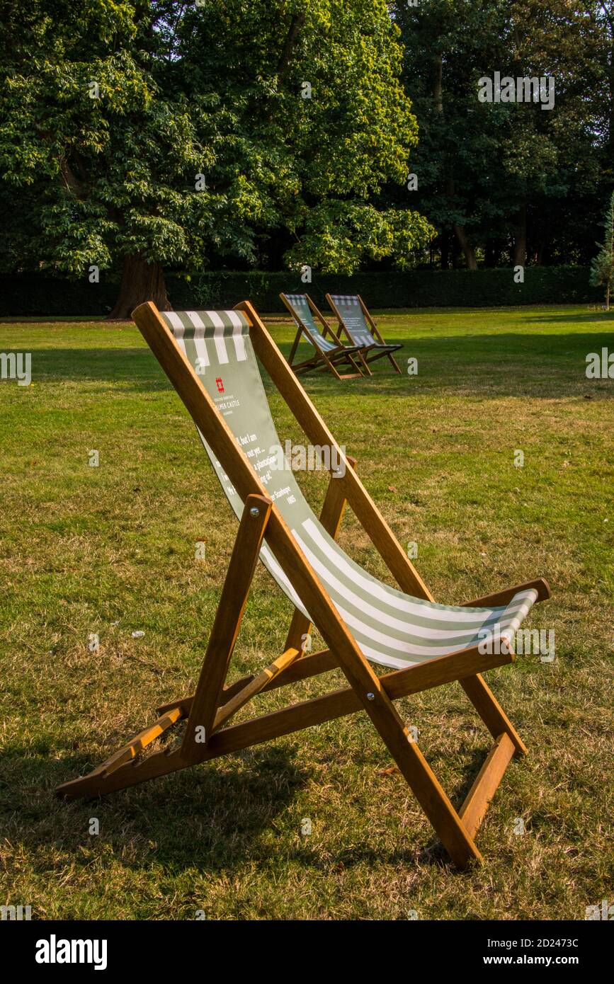 wooden deck chairs Stock Photo Alamy