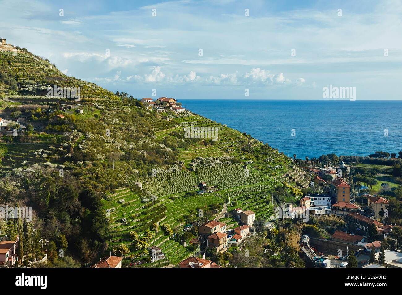 Mediterranean coastal landscape Stock Photo