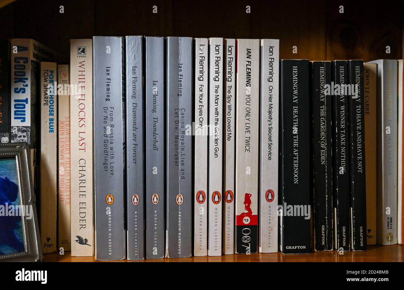 James Bond spy novels written by author Ian Fleming and published by