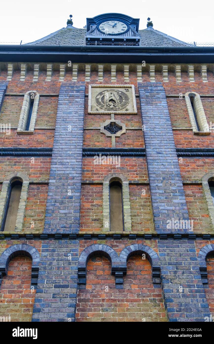 Top part of Tooke's Folly clock tower, Grade II listed French Gothic