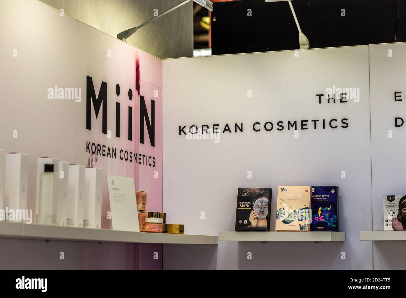 BOLOGNA (BO), ITALY - MARCH 14, 2019: light is enlightening MiiN Korean  Cosmetics brand logo at COSMOPROF, trade show of the beauty industry Stock  Photo - Alamy