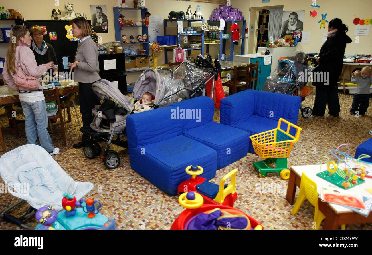 Volunteers Distribute Children S Clothes Food And Toys To Mothers With Infants During A Drive By Charity Food Bank Les Restos Du Coeur Restaurants Of The Heart In Bordeaux Southwestern France December 3