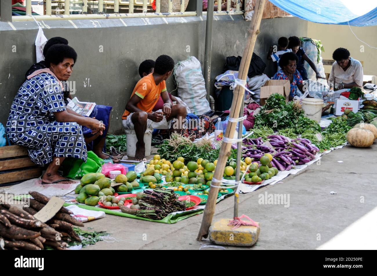 Street vendors selling locally produced lemons at a local undercover