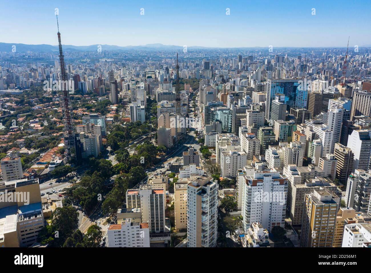 RPPC Postcard: Sao Paulo Brasil (Brazil) - Partial Panorama of City