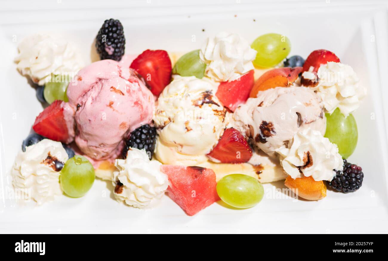 Fruit salad ice cream hires stock photography and images Alamy