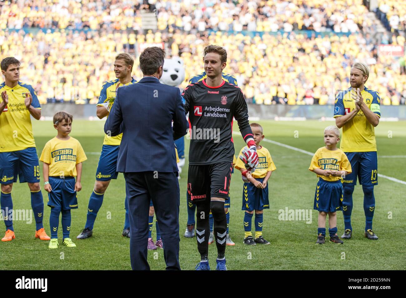Brondby, Denmark. 21st, May 2018. Goalkeeper Frederik Ronnow (1) of Broendby IF seen during the 3F Superliga match between Broendby IF and AAB at Brondby Stadium. (Photo credit: Gonzales Photo - Thomas Rasmussen). Stock Photo