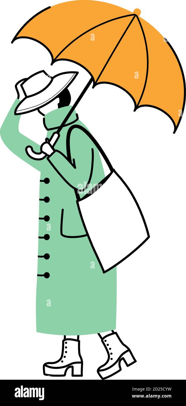 Cartoon umbrella hat Cut Out Stock Images & Pictures Alamy