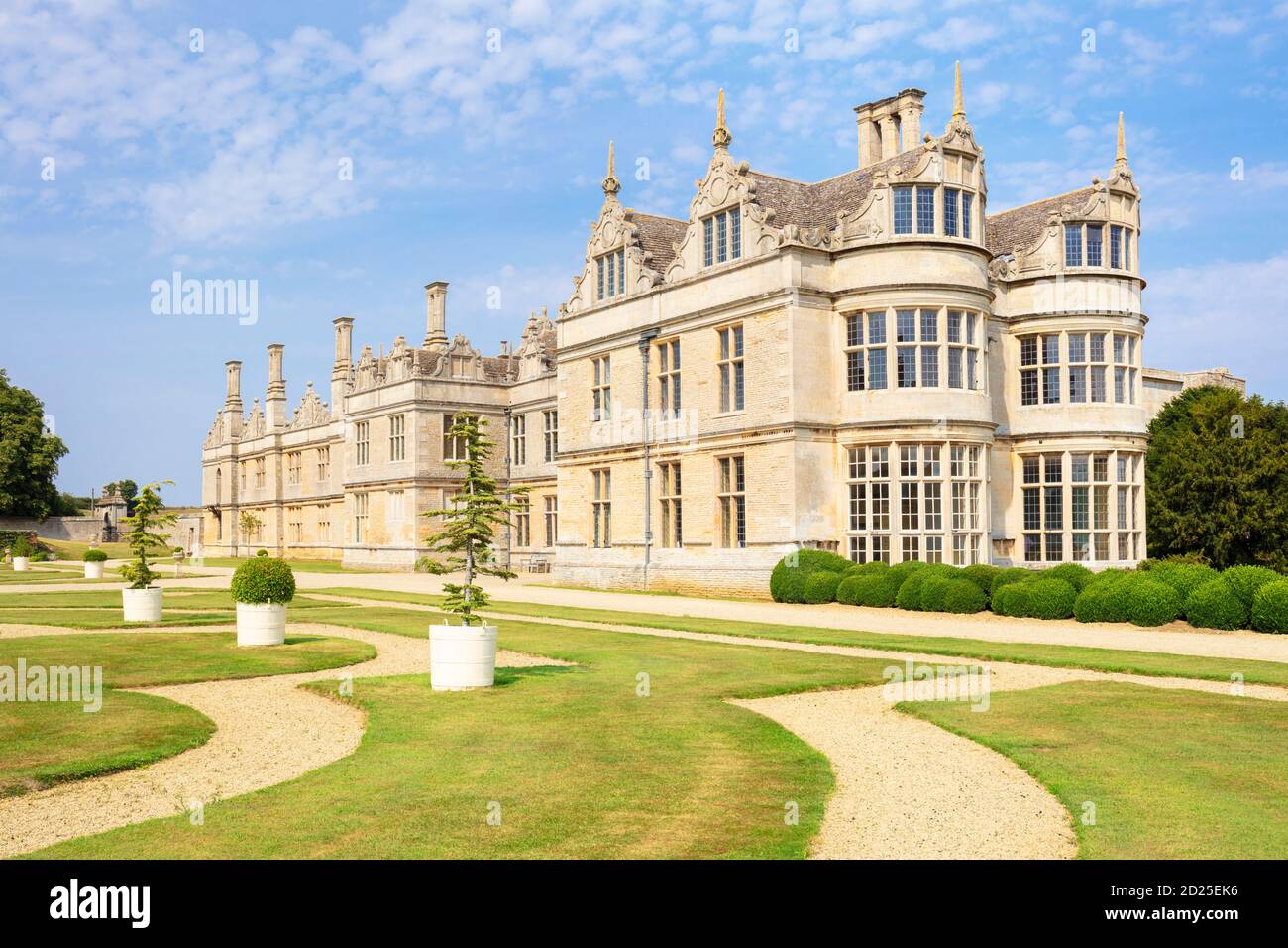 Kirby Hall a ruined 17th century Elizabethan stately home or country house near Gretton nr Corby Northamptonshire England UK GB Europe Stock Photo