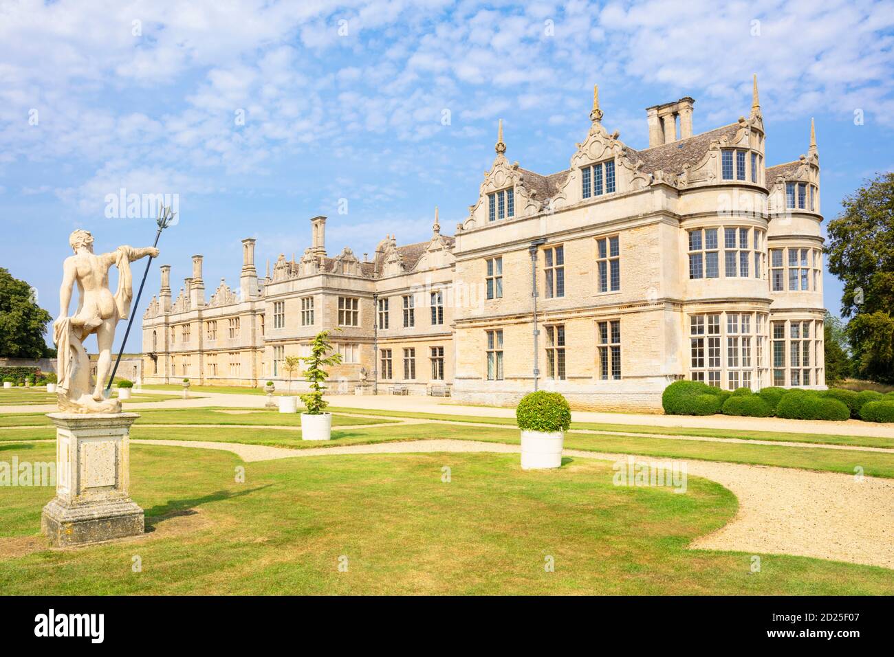 Kirby Hall a ruined 17th century Elizabethan stately home or country house near Gretton nr Corby Northamptonshire England UK GB Europe Stock Photo