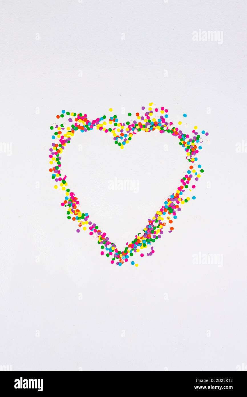 multi coloured confetti sprinkles Stock Photo