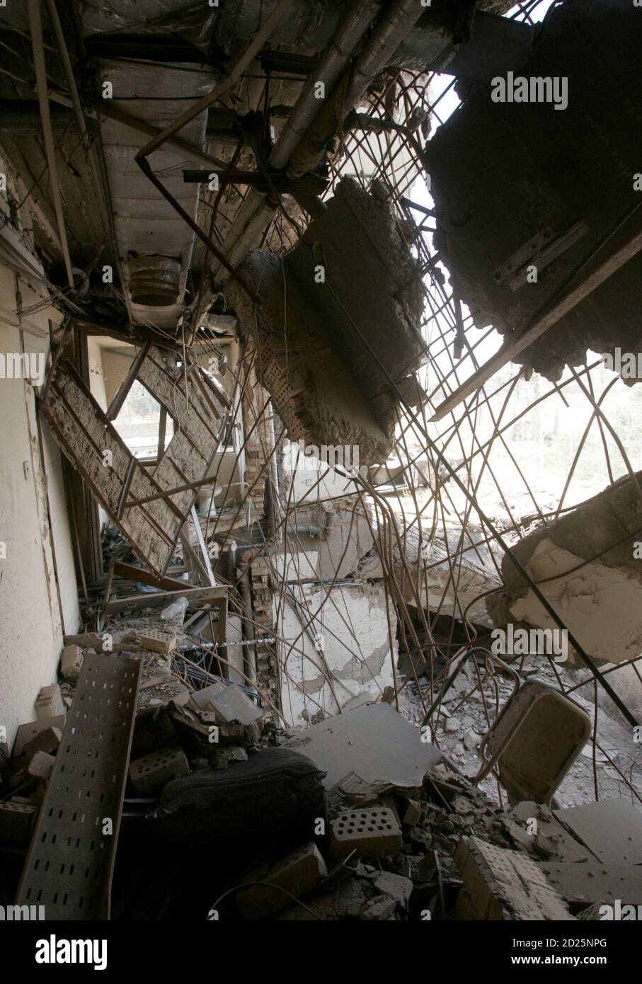 The ruins of the United Nations headquarters that was destroyed in the