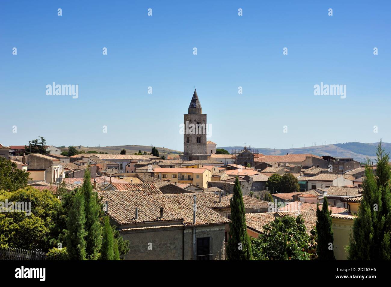Italy, Basilicata, Melfi, village and cathedral Stock Photo