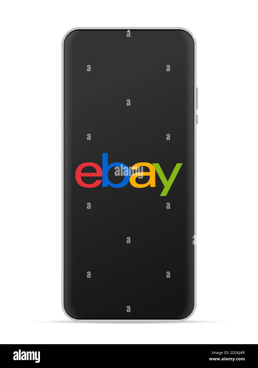 Ebay logo icon on smartphone screen. Vector illustration white ...