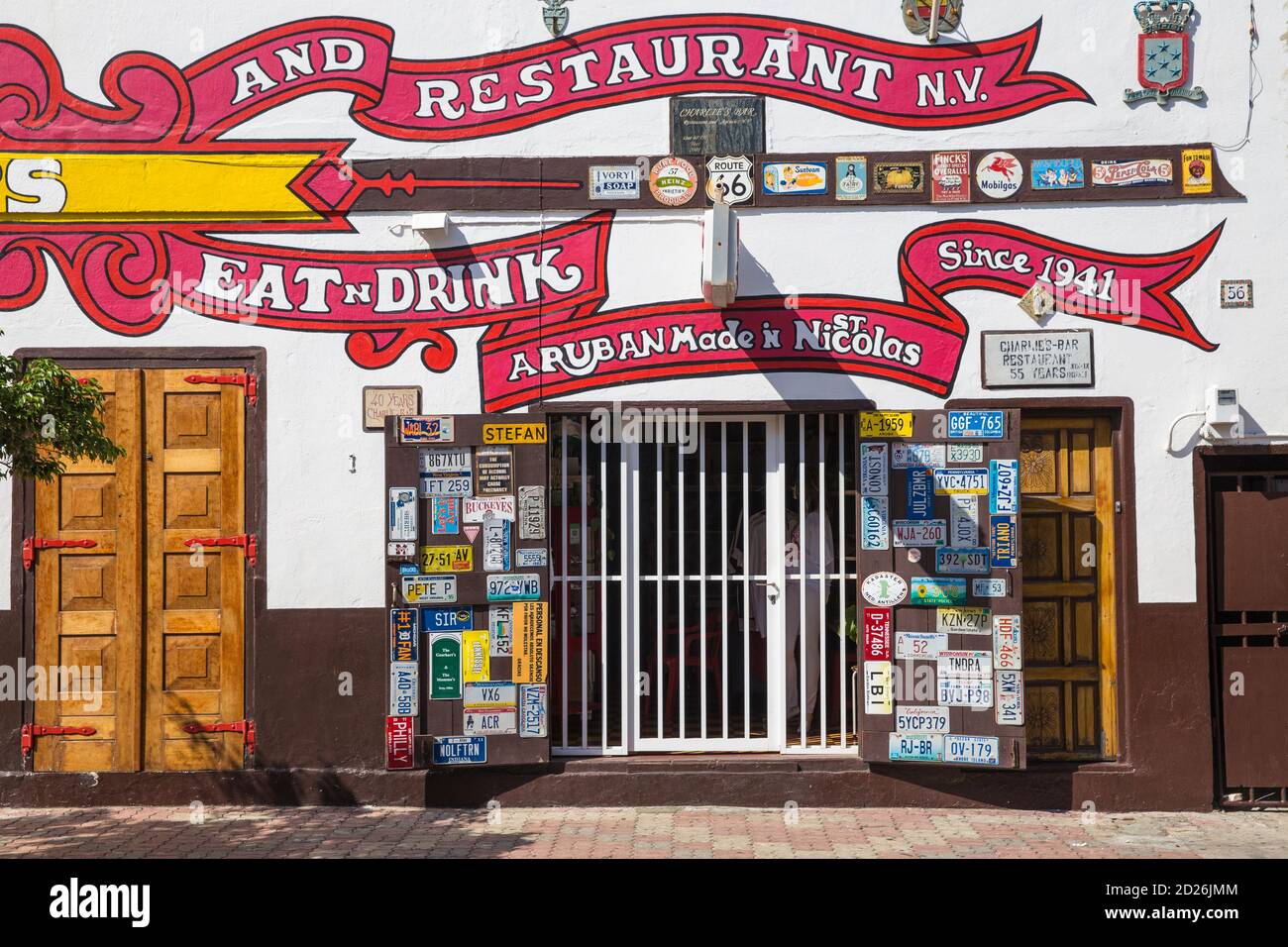 Caribbean, Netherland Antilles, Aruba, San Nicolas, Charlie's bar Stock ...