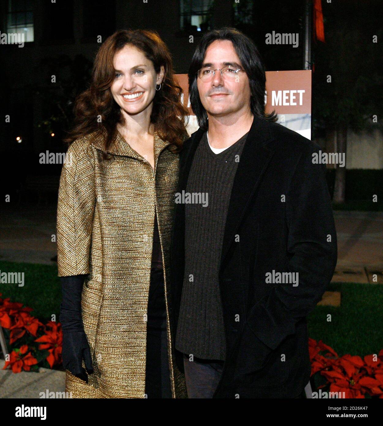 Director Of The Movie 10 Items Or Less Brad Silberling And His Wife Actress Amy Brenneman Pose At The Premiere Of The Movie At The Paramount Theater In Los Angeles November 27