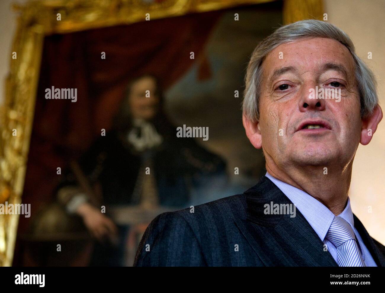 Netherland S Defence Minister Eimert Van Middelkoop Speaks During An Interview With Reuters At The Ministry In Hague October 2 2007 Jerry Lampen Netherlands Stock Photo Alamy 