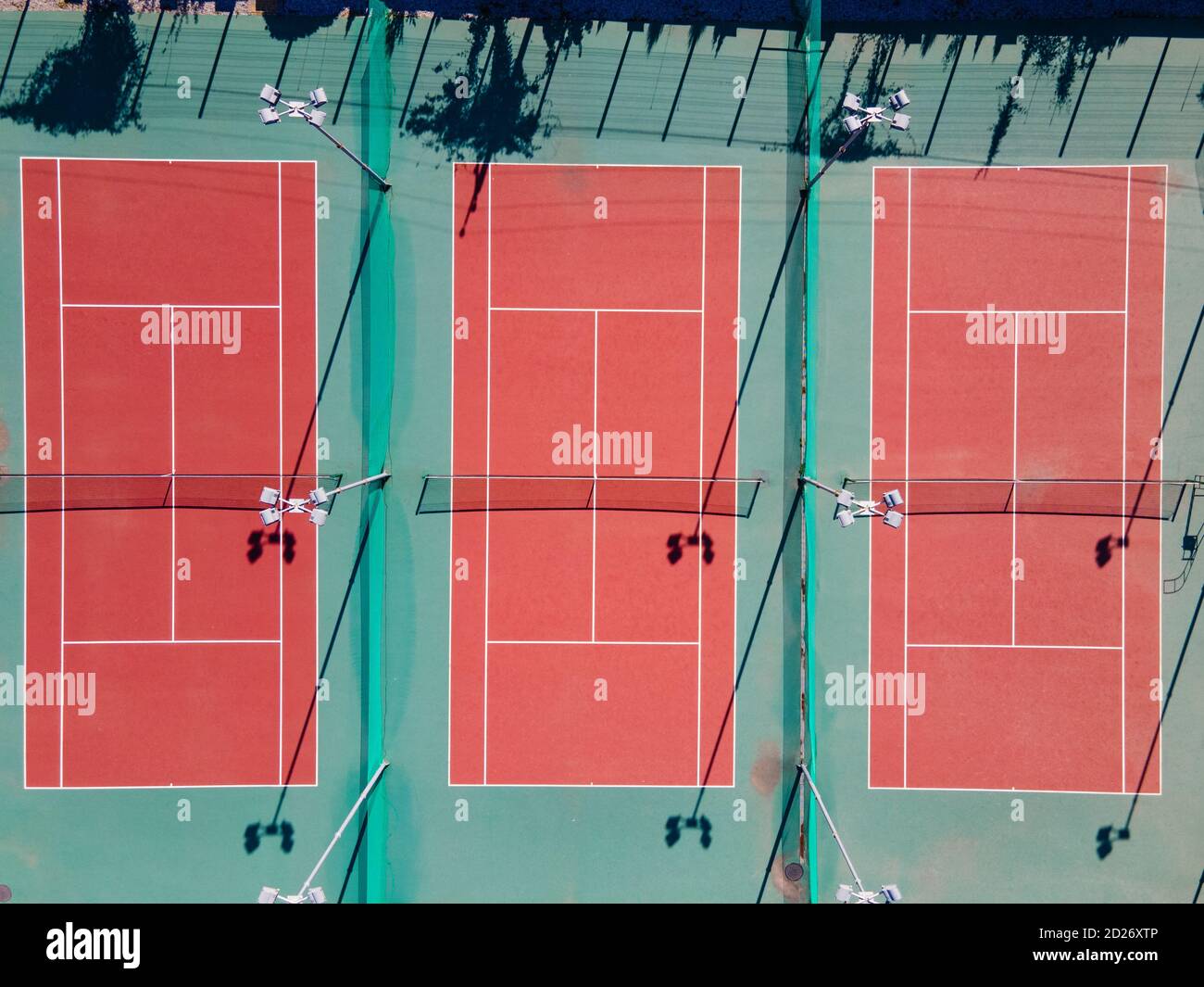 overhead top view of tennis court Stock Photo Alamy