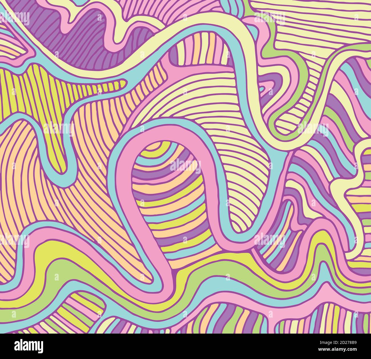 Fantasy abstract wave background, pastel color. Stock Vector