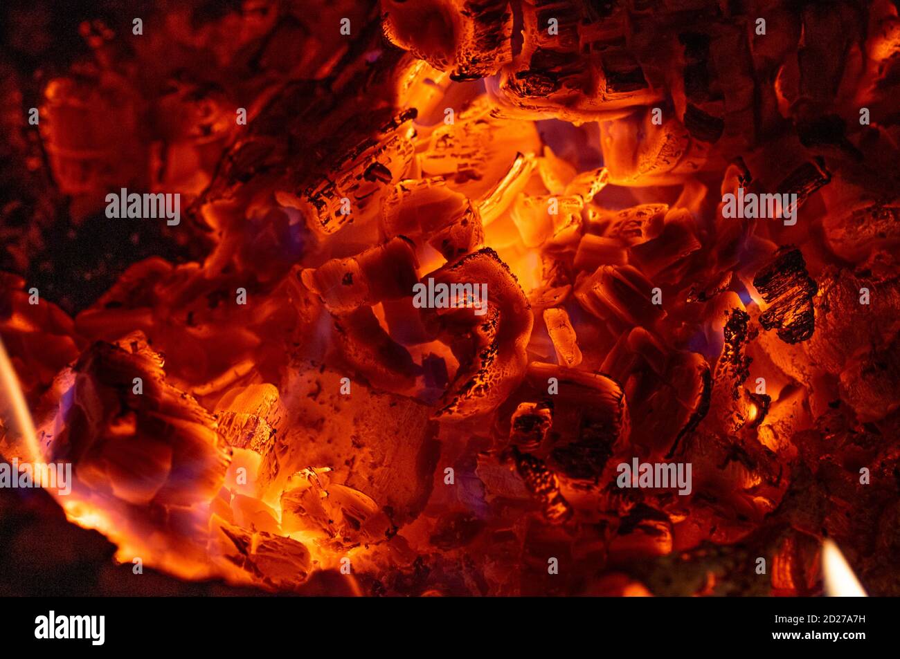 Closeup shot of embers Stock Photo