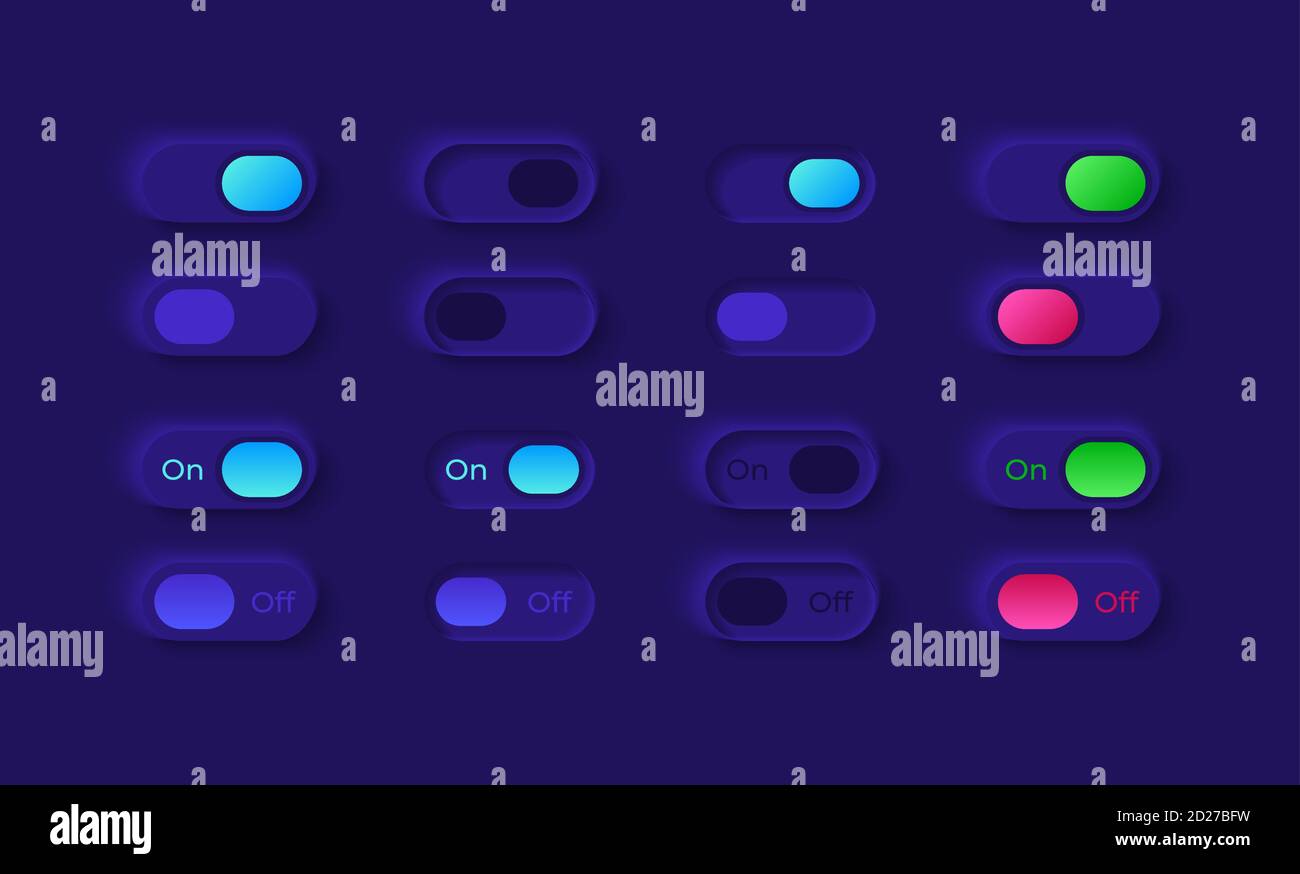 Power on and off UI elements kit Stock Vector Image & Art - Alamy