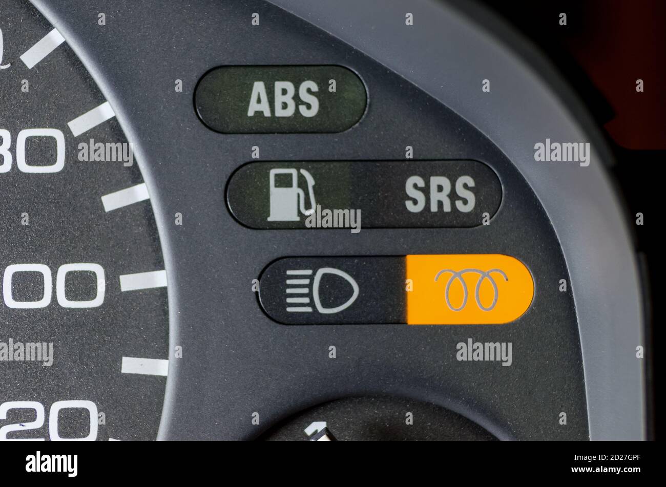 engine glow plug indicator on car dashboard Stock Photo Alamy