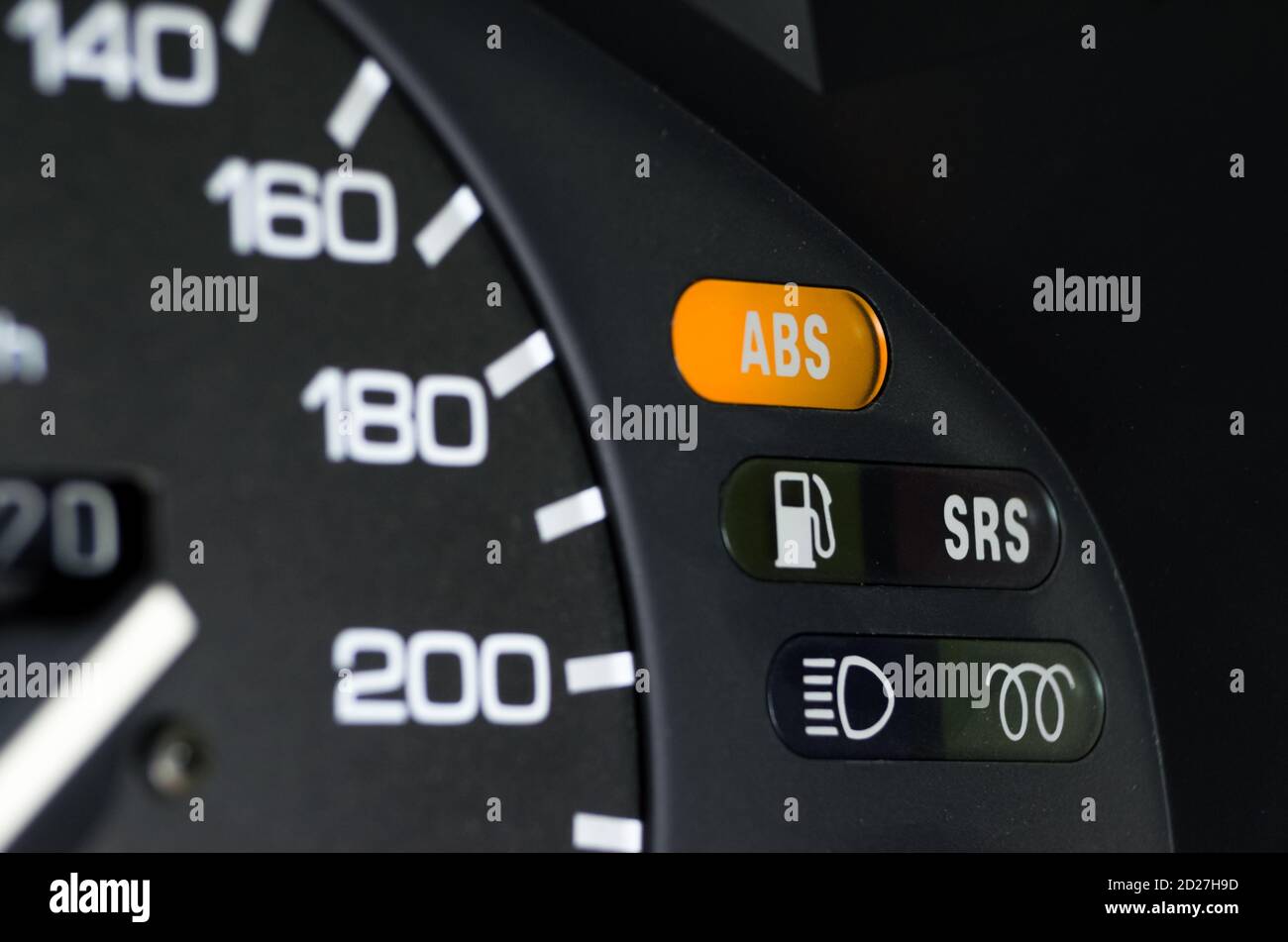 The ABS sensor lights up orange in the car Stock Photo - Alamy
