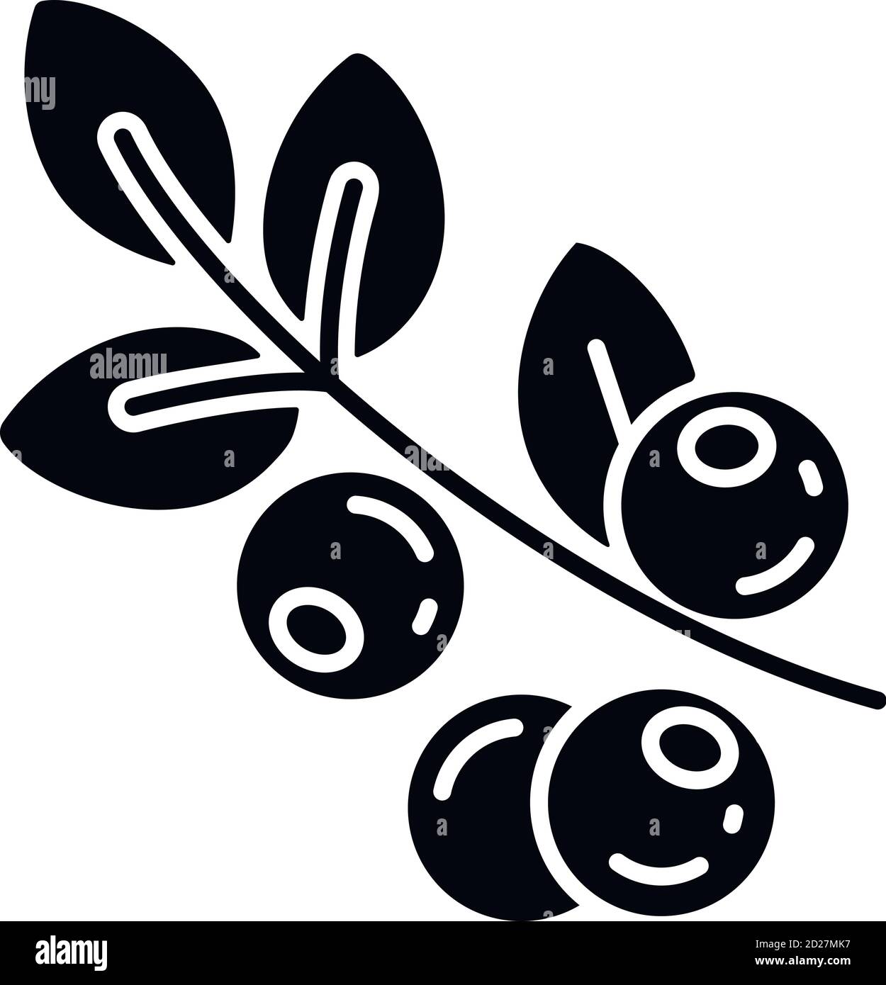 Blueberries black glyph icon Stock Vector Image & Art - Alamy