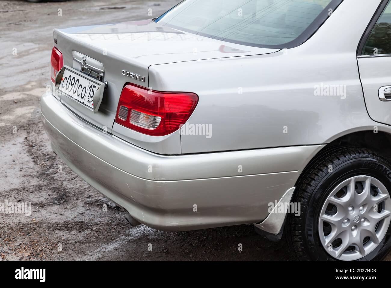 Novosibirsk, Russia - 08.21.2020: Rear view of a Japanese-made car