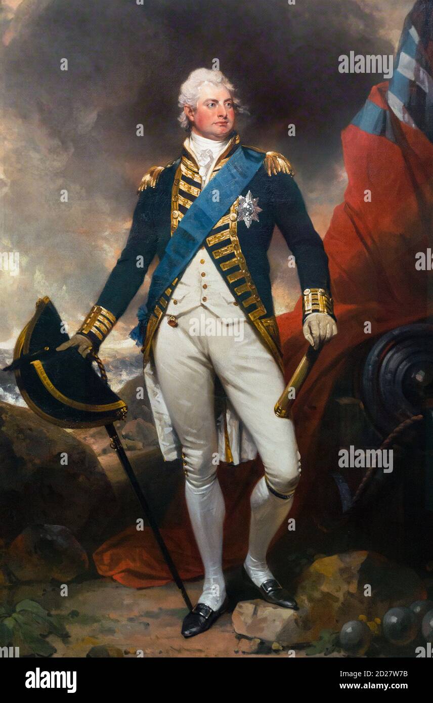 William IV. Portrait of King William IV (William Henry; 1765-1837) by Sir Martin Archer Shee, oil on canvas, c.1800. Stock Photo