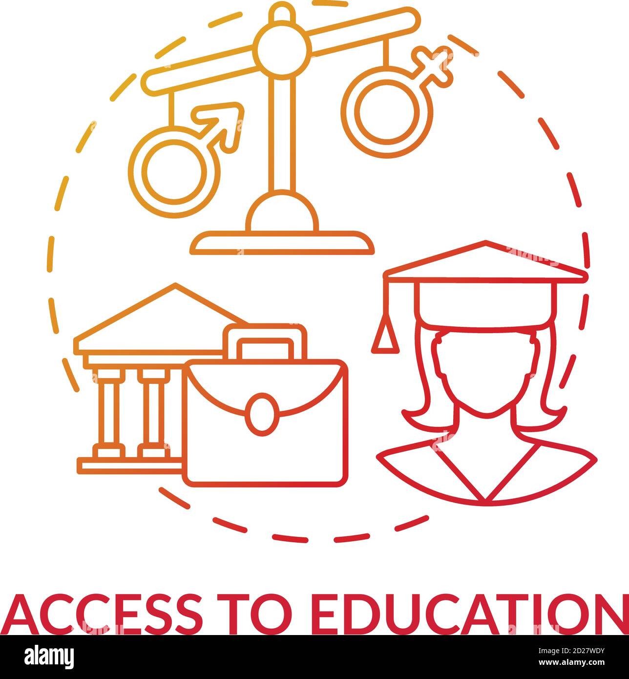 Access to education concept icon Stock Vector