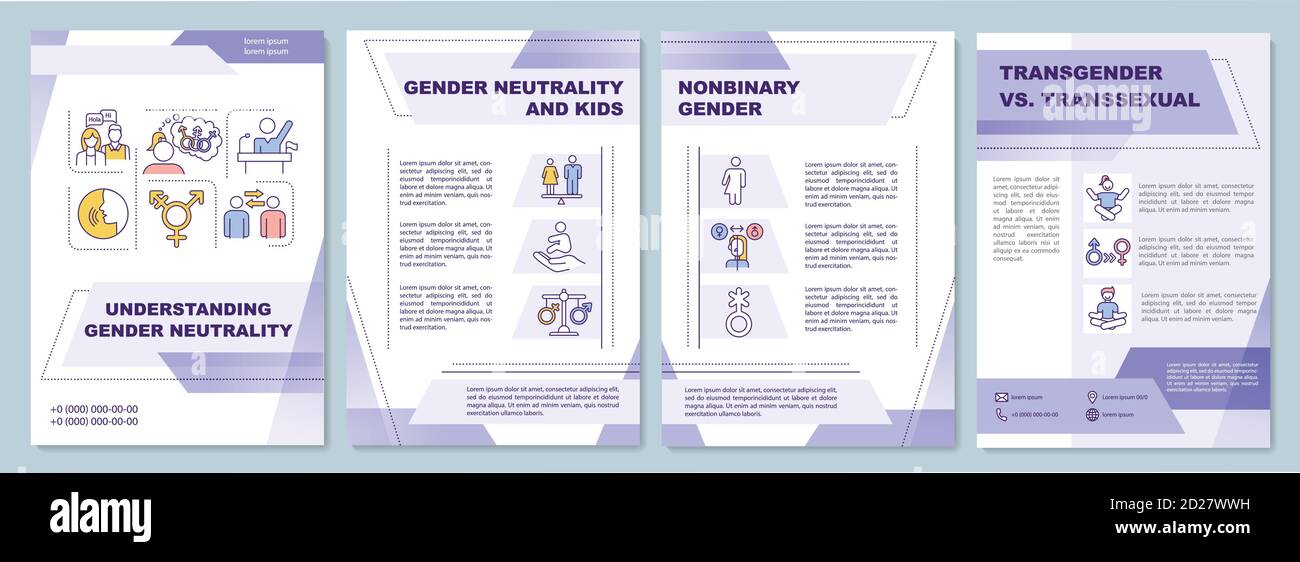 Gender neutrality and kids brochure template Stock Vector Image & Art