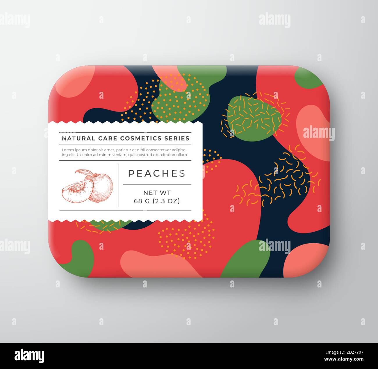 Peaches Bath Cosmetics Package Box Vector Wrapped Paper Container With Care Label Cover Packaging Design Modern Typography And Hand Drawn Peach Stock Vector Image Art Alamy
