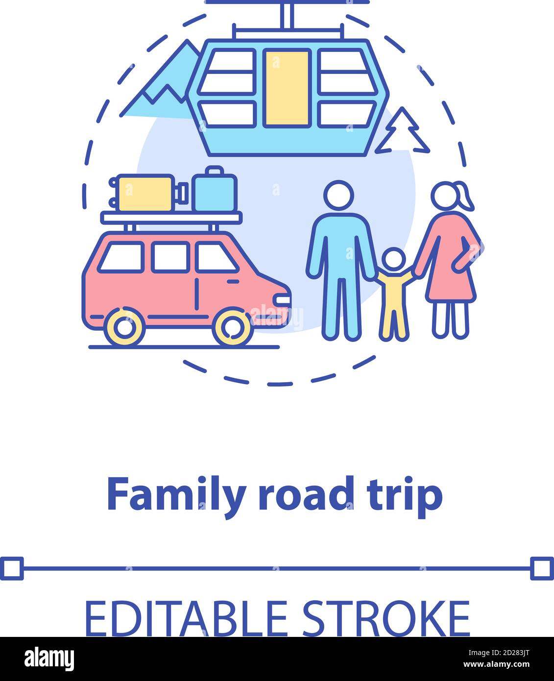 Family road trip concept icon Stock Vector Image & Art - Alamy