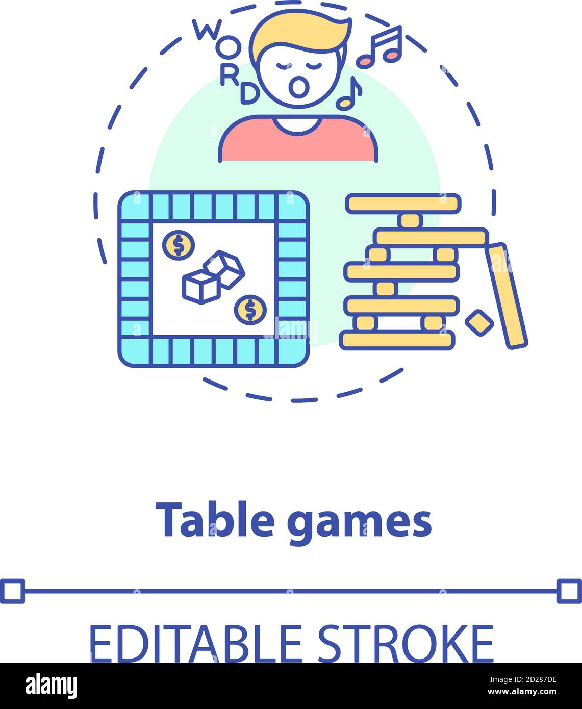Table games concept icon Stock Vector Image & Art Alamy