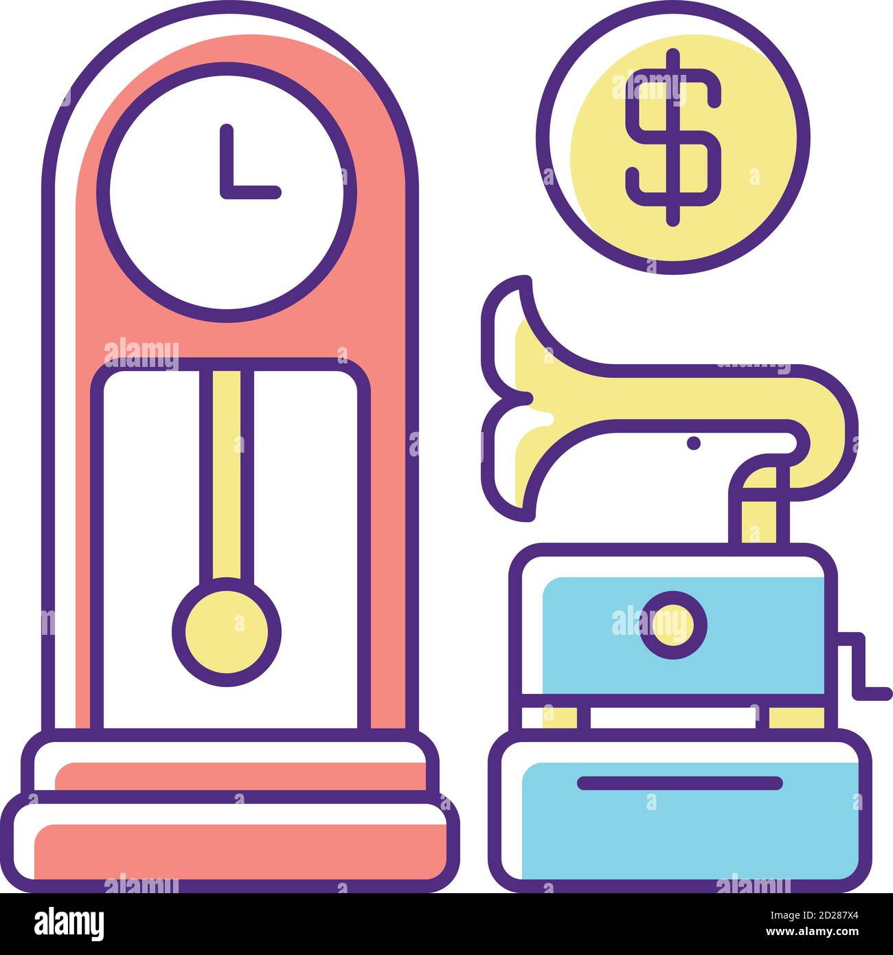 Antique store RGB color icon Stock Vector Image & Art - Alamy