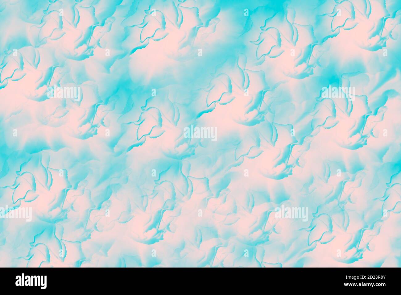 Turquoise pink patchy background with abstract face pattern Stock Photo ...