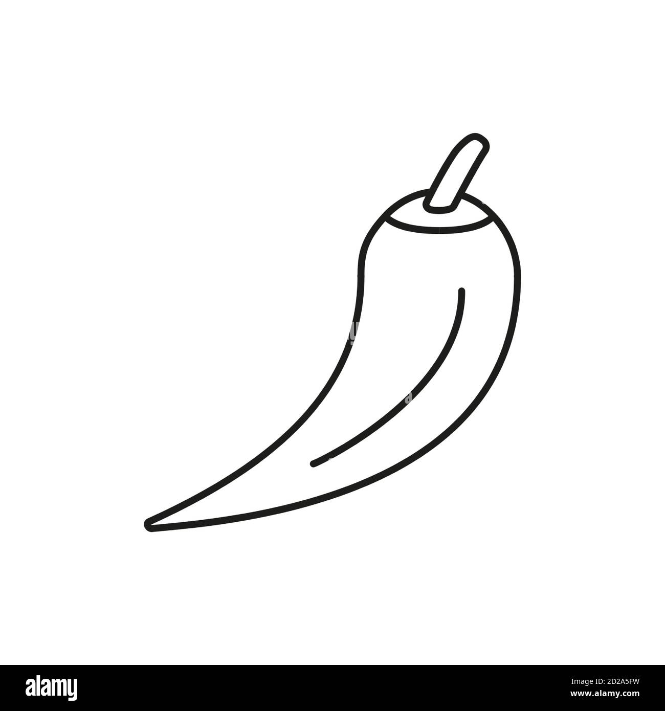 pepper chili icon element of vegetables icon for mobile concept and web apps. Thin line pepper chili icon can be used for web and mobile. Premium icon Stock Vector