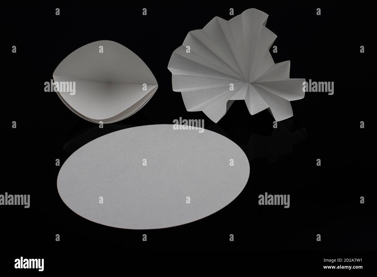 Filter paper in laboratory. Scientists are chemical filtration by