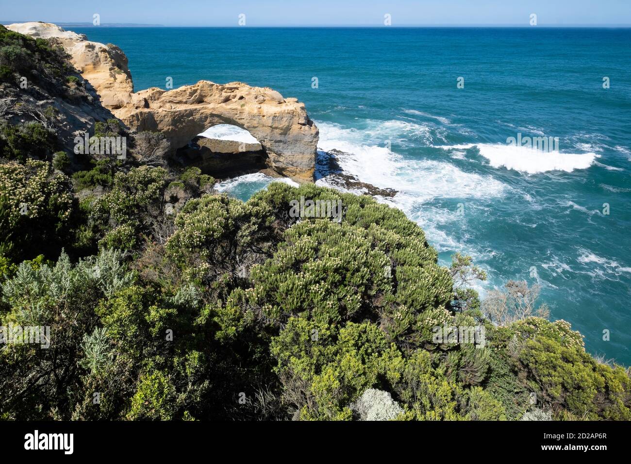 The Arch is a spectacular rock formation near the Twelve Apostles in Victoria, Australia. It is a part of the renowned Port Campbell National Park Stock Photo