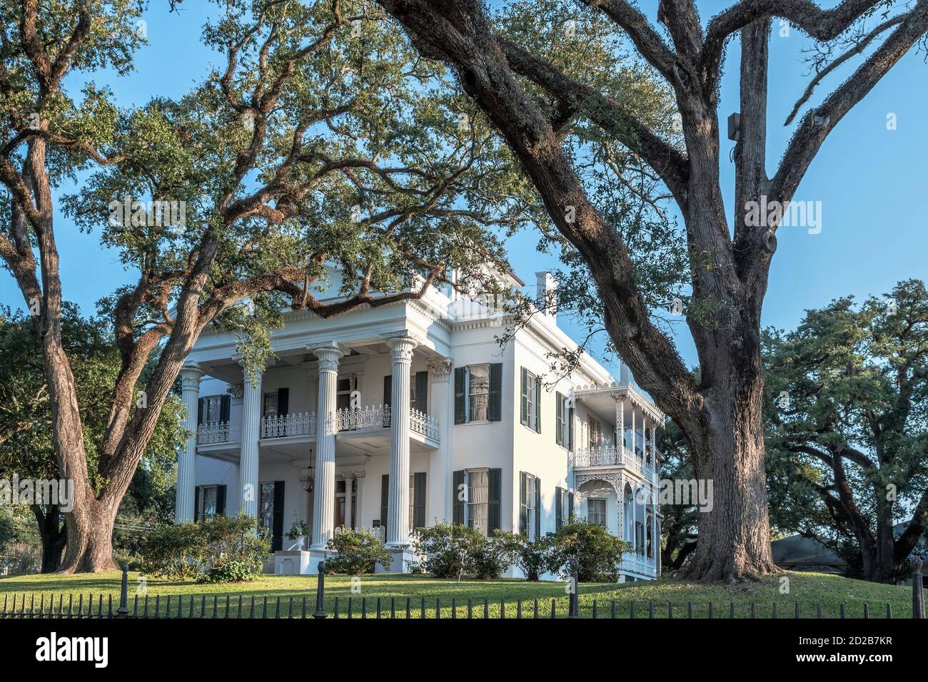 Natchez antebellum home, Stanton Hall built in 1857 by an Irish immigrant who became a wealthy planter and cotton merchant, Natchez, Mississippi, USA. Stock Photo