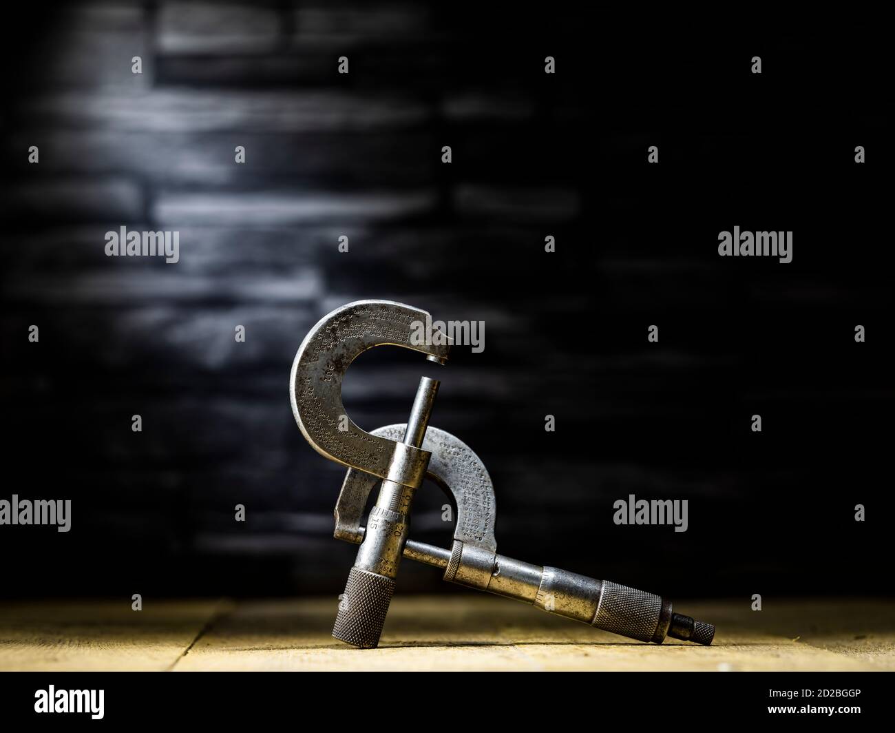 Two micrometer marking tool gauges for accurate measurements Stock