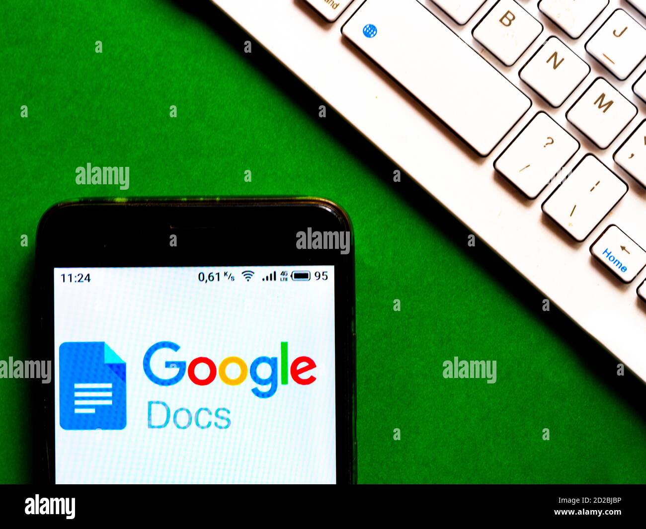 Ukraine. 6th Oct, 2020. In this photo illustration a Google Docs logo seen displayed on a smartphone. Credit: Igor Golovniov/SOPA Images/ZUMA Wire/Alamy Live News Stock Photo