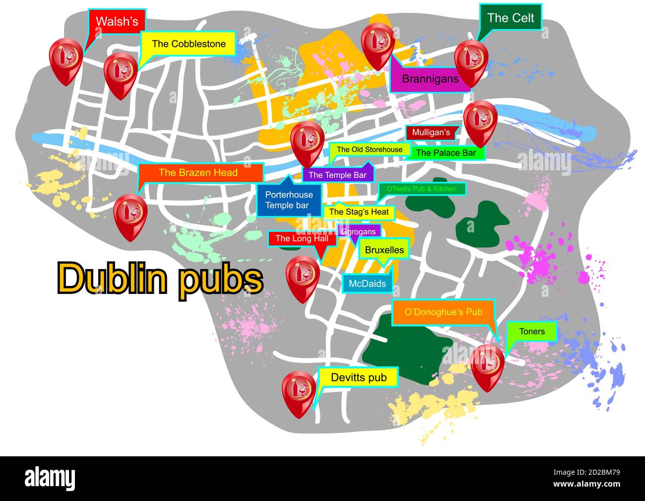 Historic map dublin Stock Vector Images Alamy