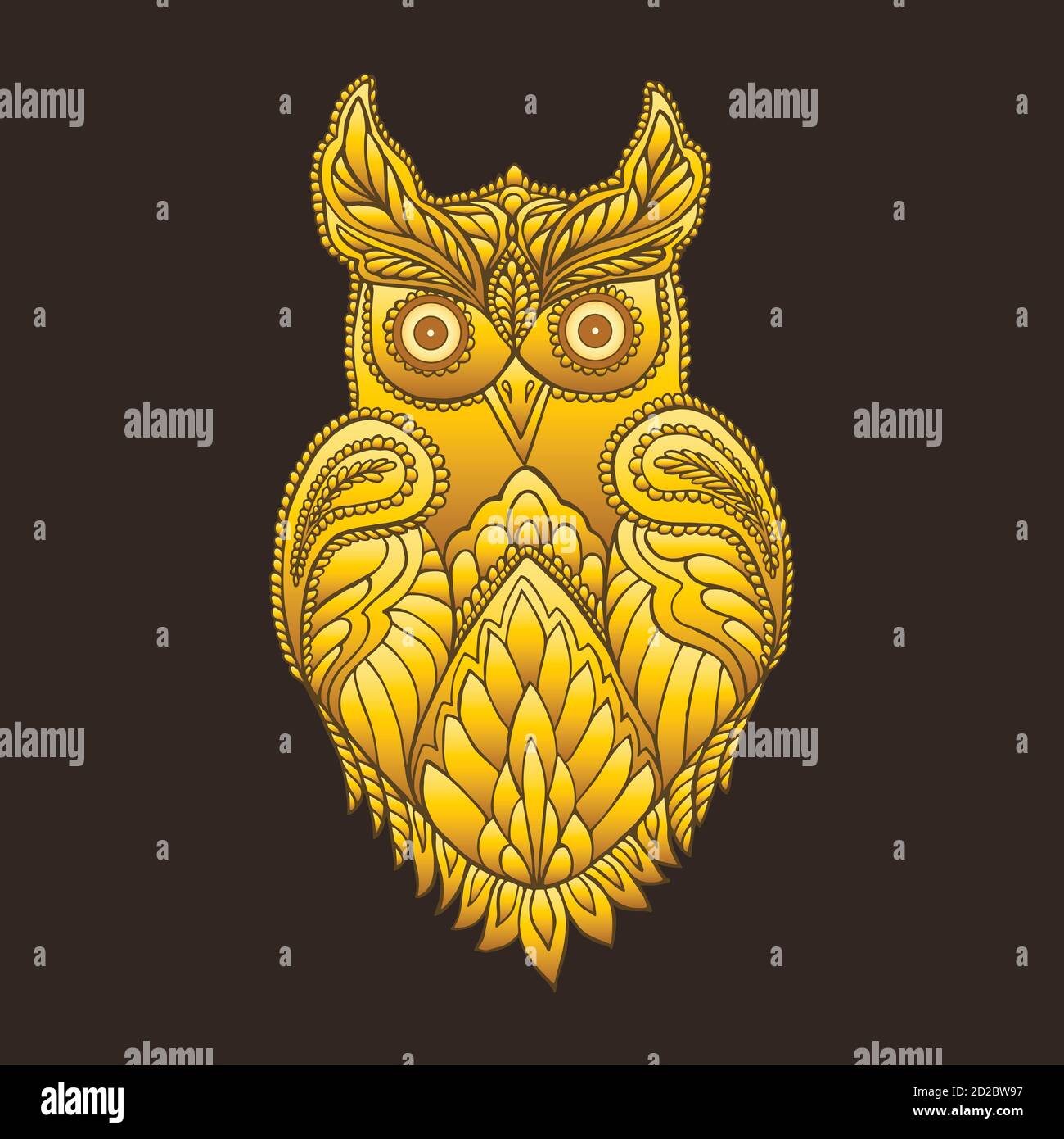Decorative owl ethnic pattern hi-res stock photography and images - Alamy