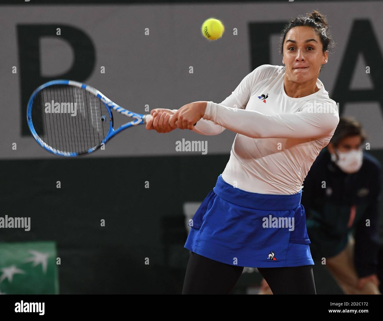 Paris, France. 06th Oct, 2020. Roland Garros Paris French Open 2020 Day 10 061020 Martina Trevisan (ITA) loses quarterfinal match Credit: Roger Parker/Alamy Live News Stock Photo